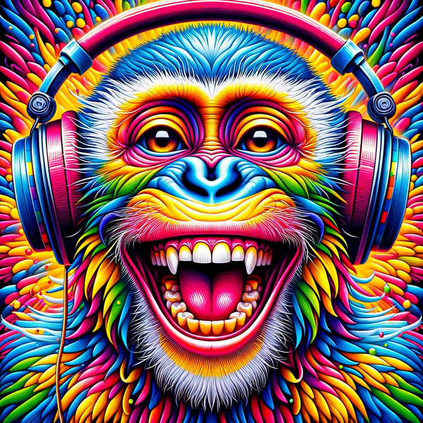 Malen nach Zahlen - Witziger Affe