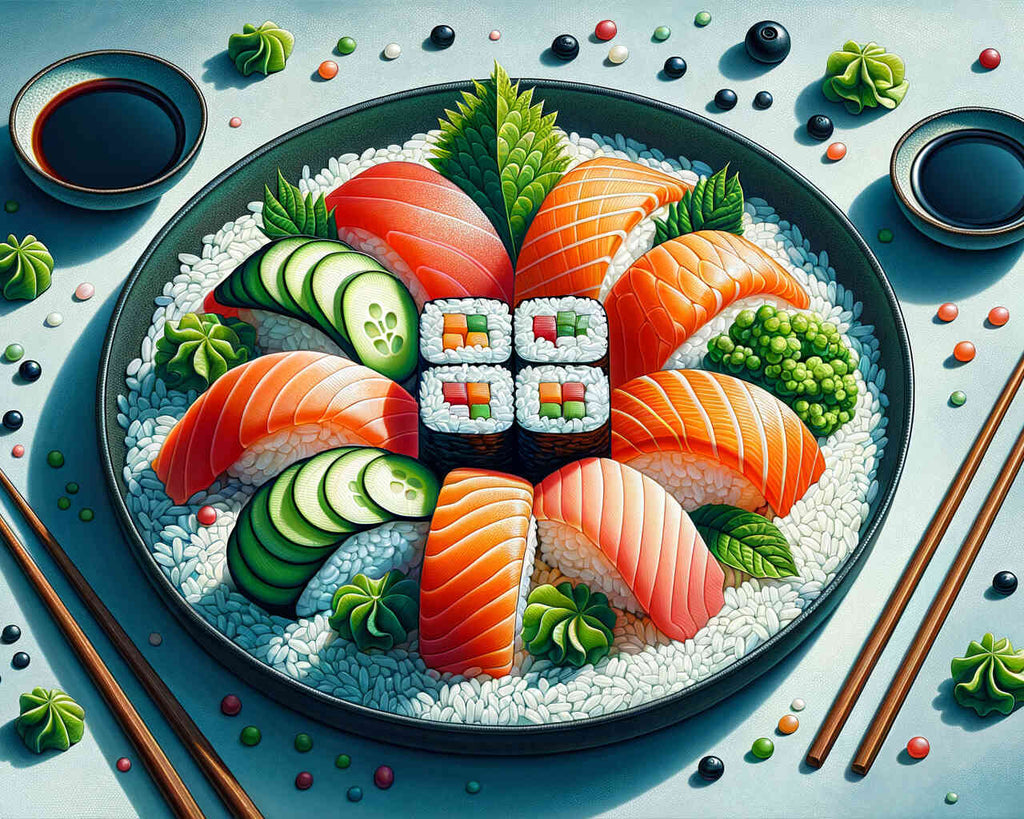 Malen nach Zahlen - Sushi