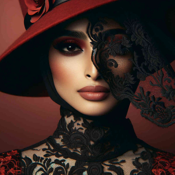 Malen nach Zahlen - Hut und Frau