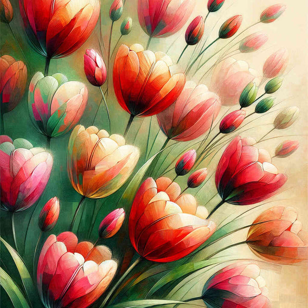 Malen nach Zahlen - Tulpen harmonisch