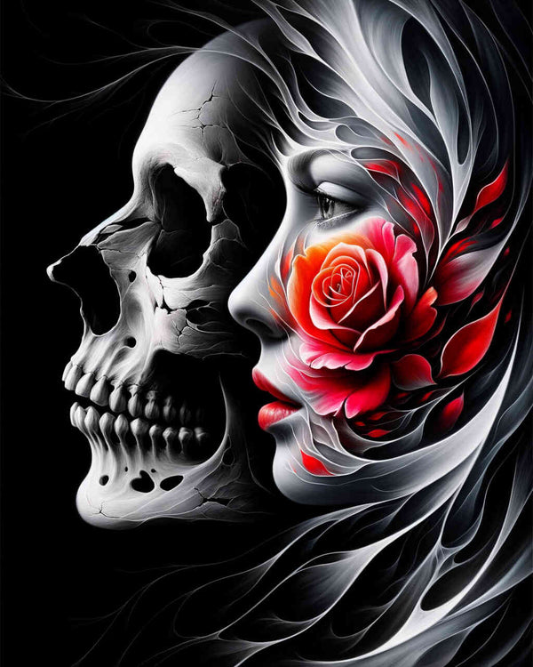 Malen nach Zahlen - Zwei Gesichter