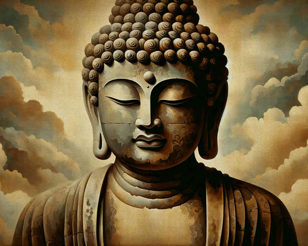 Malen nach Zahlen - Stein Buddha