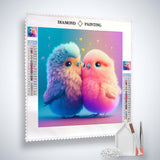 AB Diamond Painting - Vogelliebe zu zweit, Diamond Painting Kits mit professioneller Leinwand und Acryl Diamonds, funkelnde Kunst für Zuhause.