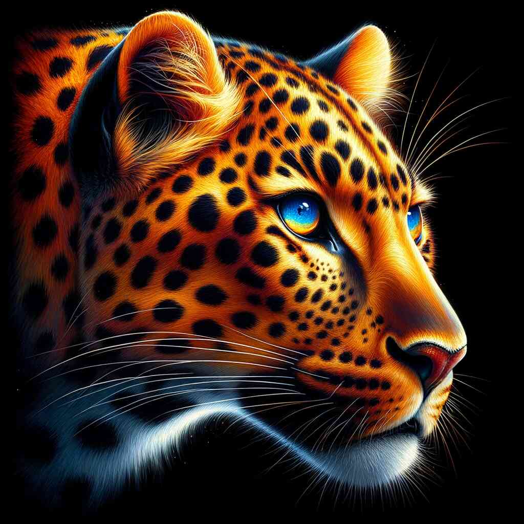 Malen nach Zahlen - Leopard Profil