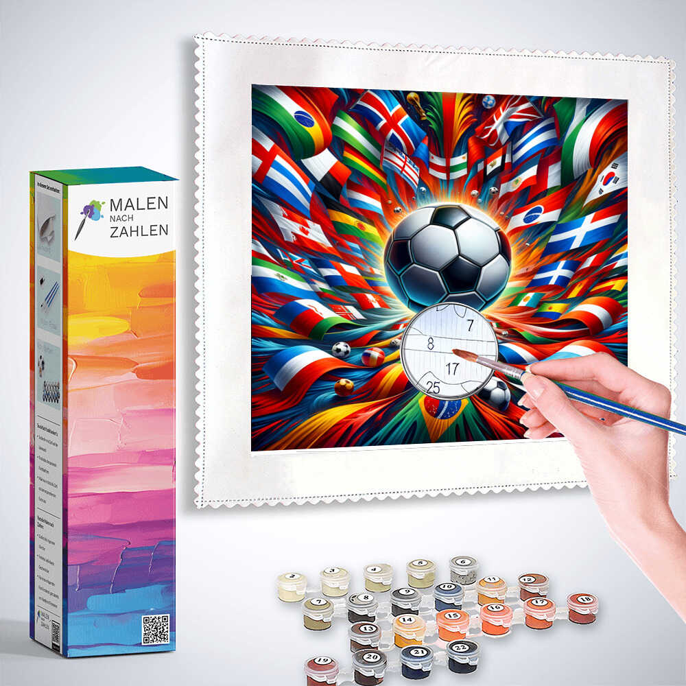 Malen nach Zahlen - Fußballwelt