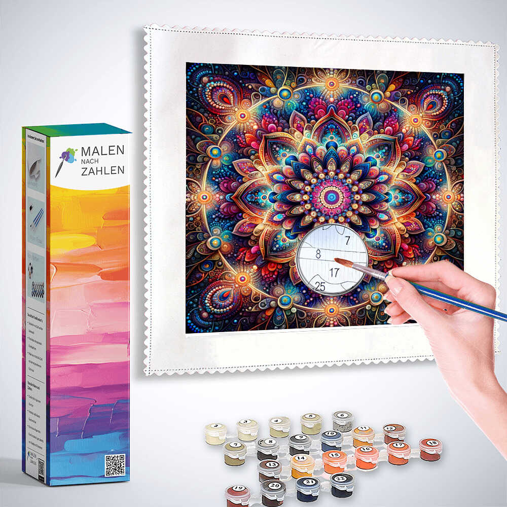 Malen nach Zahlen - Mandala, Blume