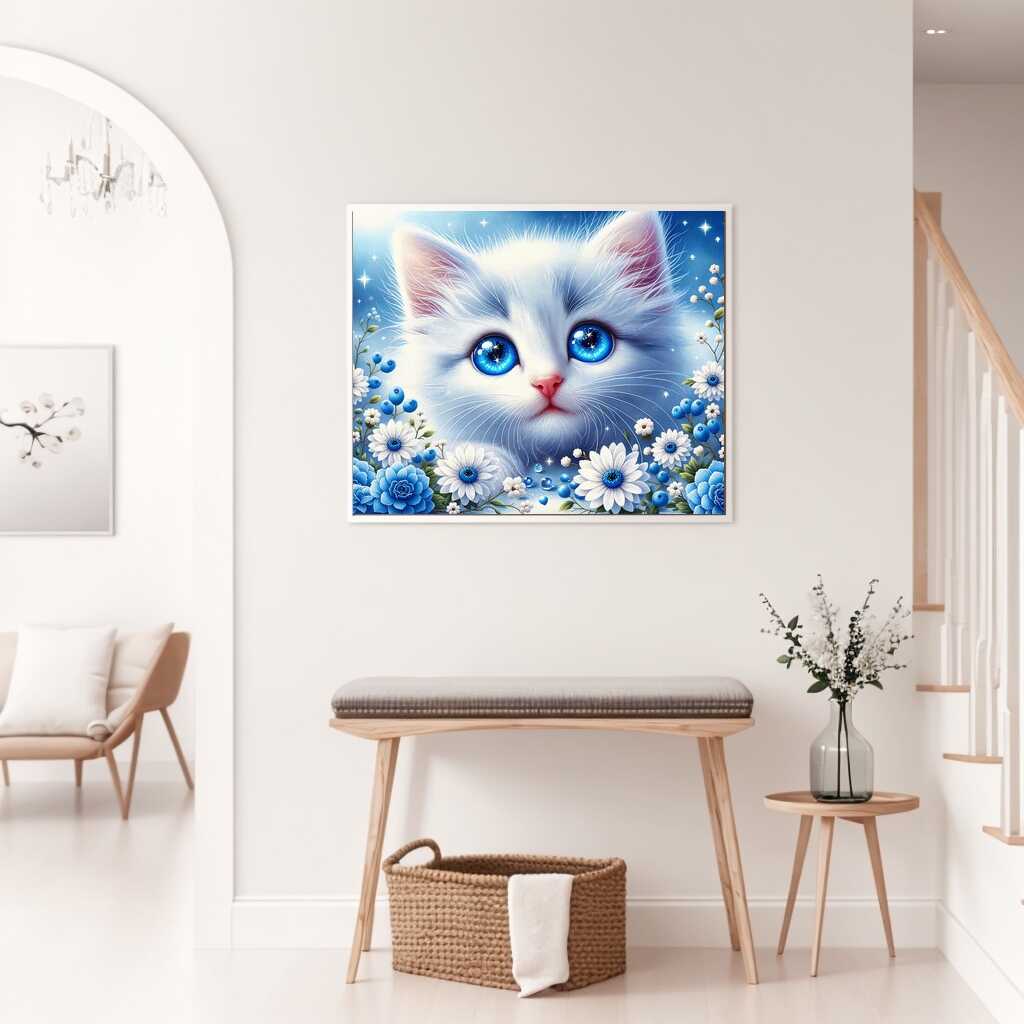 Malen nach Zahlen - Kitten mit blauen Augen