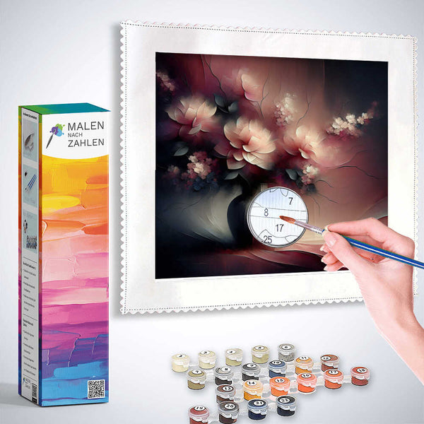 Malen nach Zahlen - Schicke Blumen in Vase