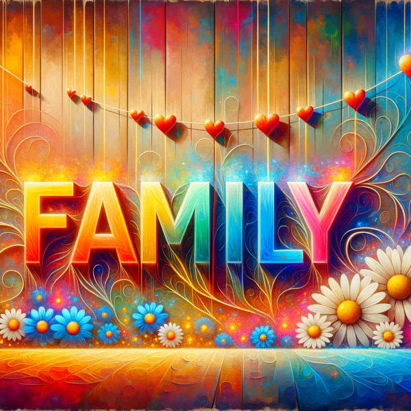 Malen nach Zahlen - Family, Bunt