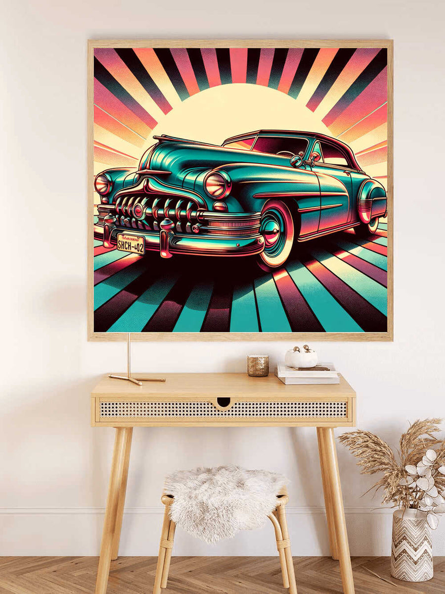 Malen nach Zahlen - Retro Auto