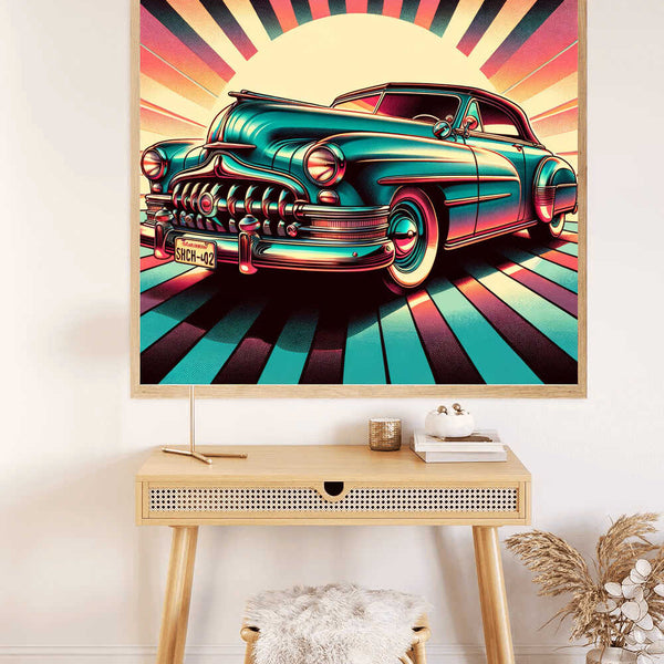 Malen nach Zahlen - Retro Auto