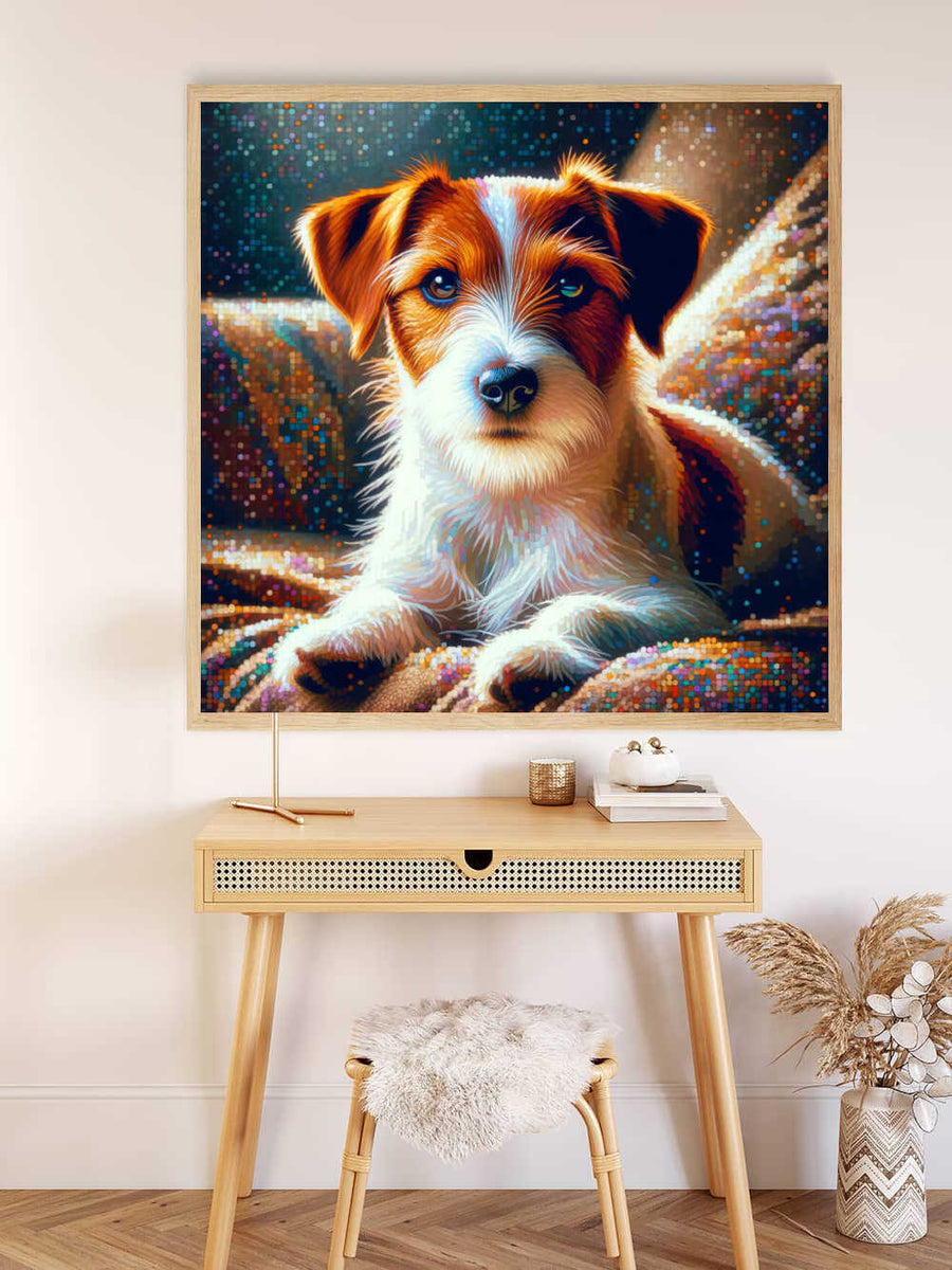 Malen nach Zahlen - Jack Russel in Braun und Weiß