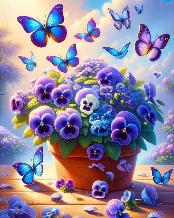 Malen nach Zahlen - Welcome Blumengruß