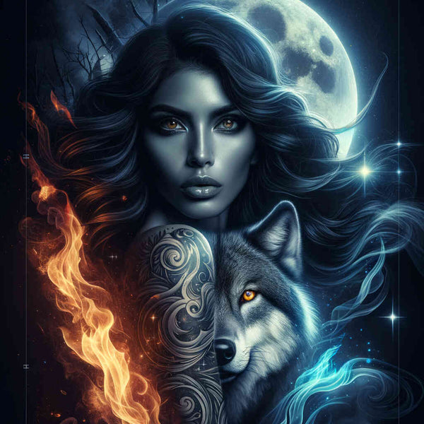 Malen nach Zahlen - Wolfstattoo