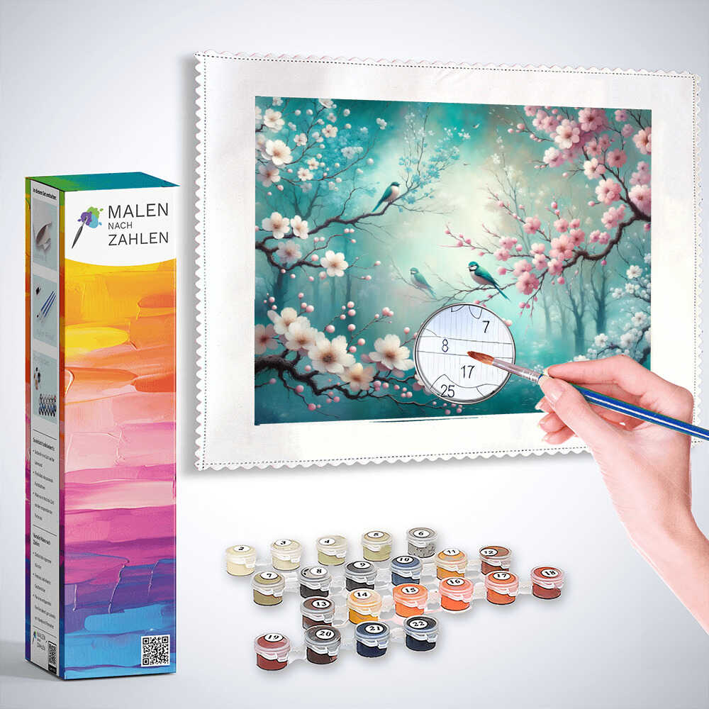 TISHIRON Malen Nach Zahlen – Blumen & Schmetterlinge Ölgemälde Set Für Erwachsene, Mit Acrylfarben & Pinseln, Rahmenlos, DIY Deko TISHIRON Malen Nach Zahlen – Blumen & Schmetterlinge Ölgemälde Set Für Erwachsene, Mit Acrylfarben & Pinseln, Rahmenlos, DIY Deko