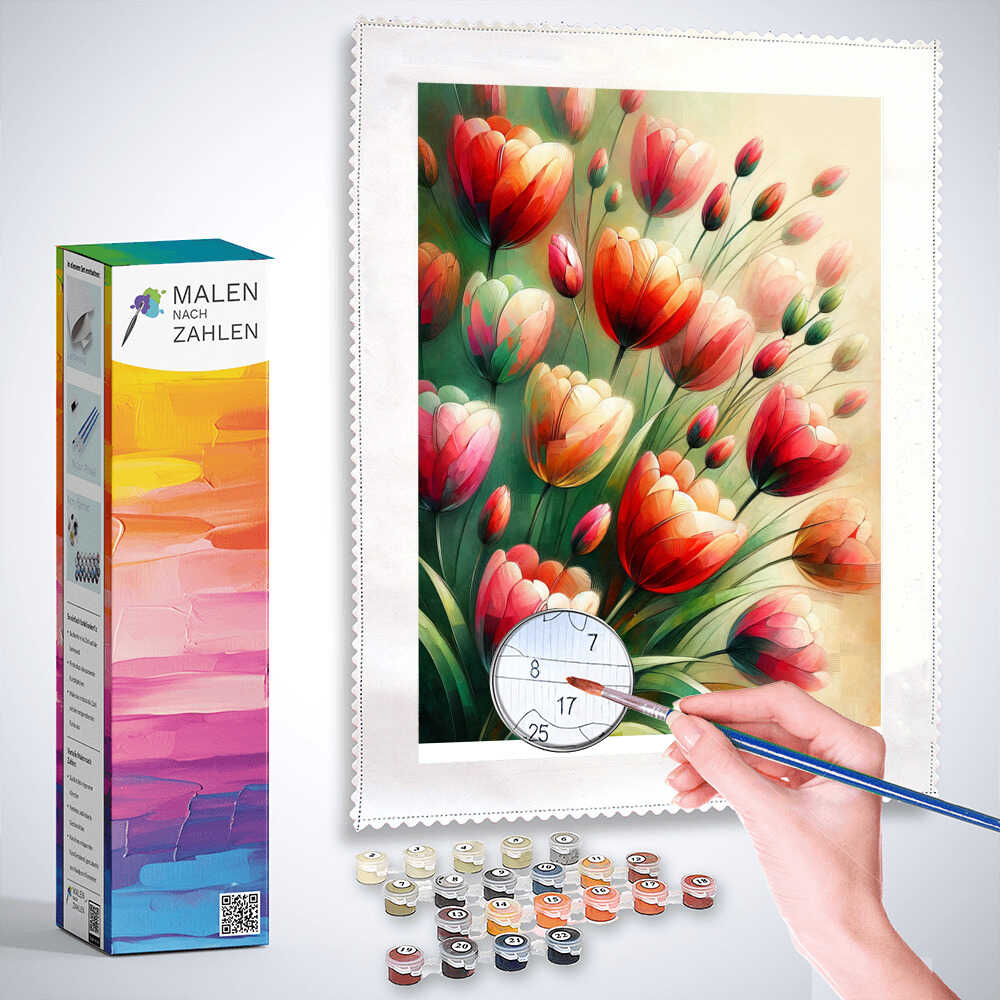 Malen nach Zahlen - Tulpen harmonisch