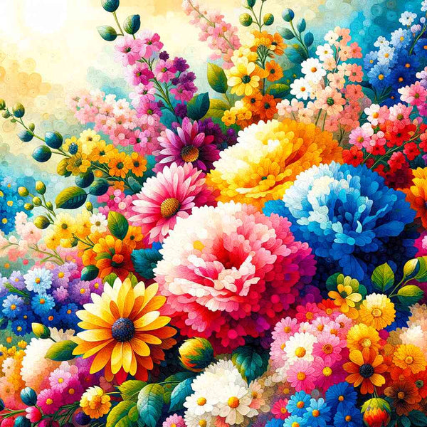 Malen nach Zahlen - Sommerblumenstrauß