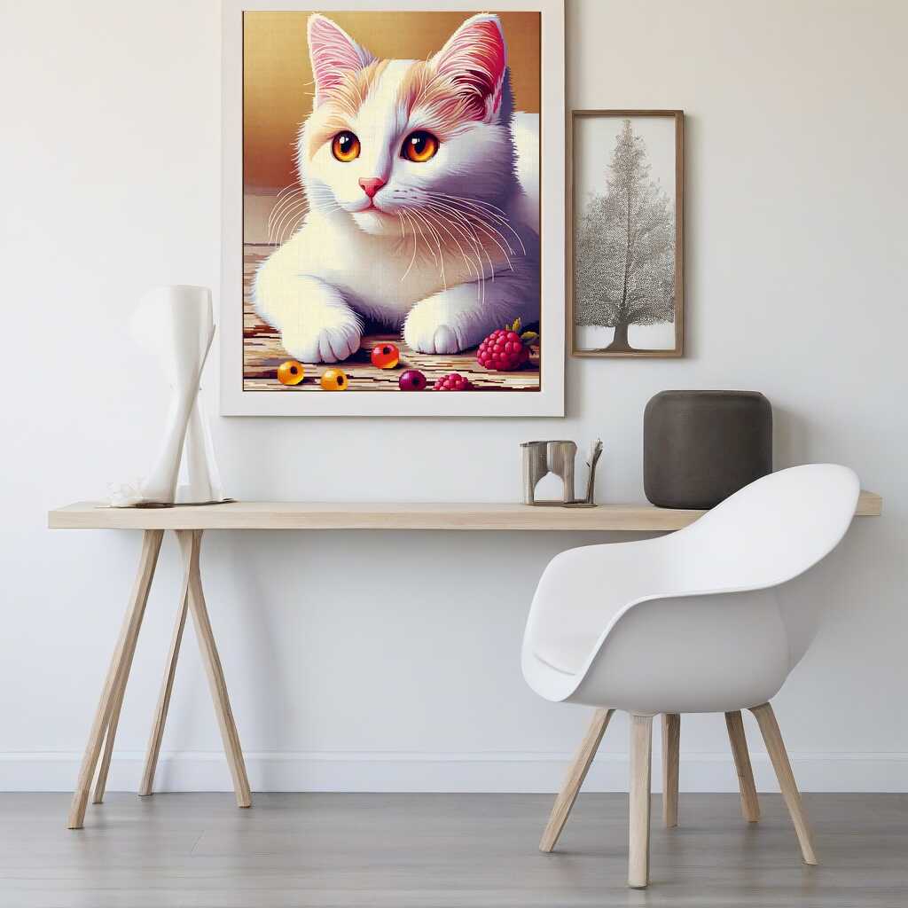 Malen nach Zahlen - Spielende Katze