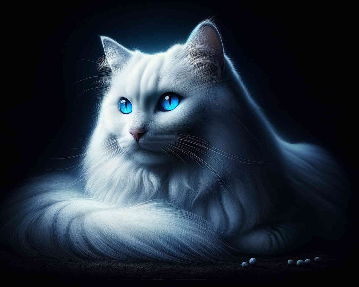 Malen nach Zahlen - Weiße Katze