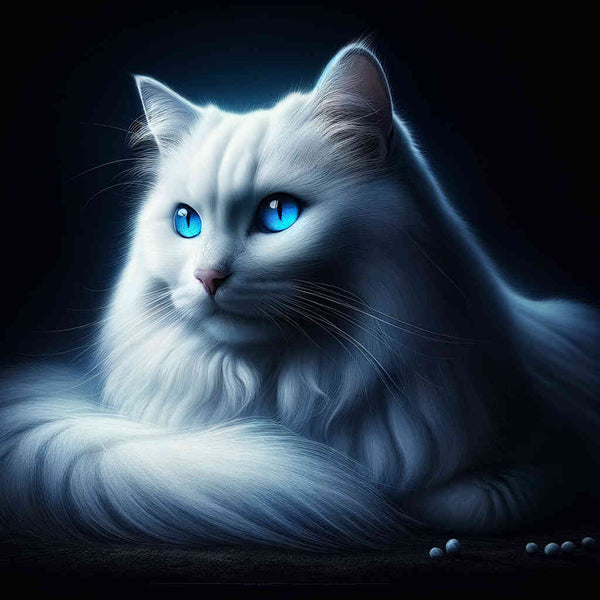 Malen nach Zahlen - Weiße Katze