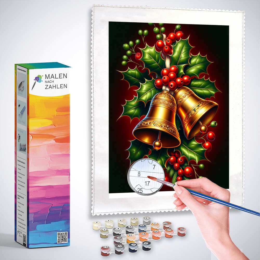 Malen nach Zahlen - Goldene Weihnachtsglocken