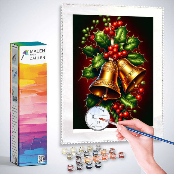 Malen nach Zahlen - Goldene Weihnachtsglocken