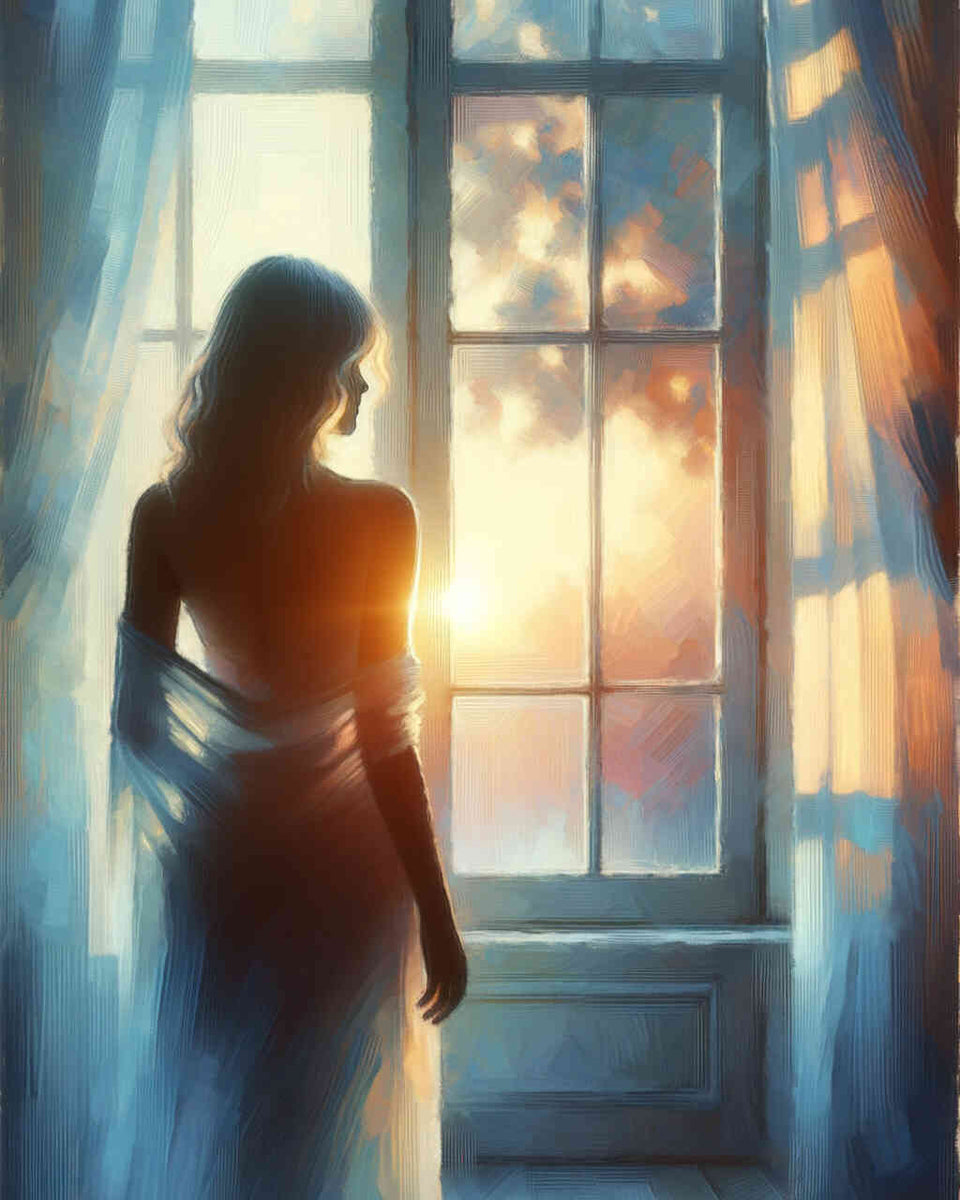 Malen nach Zahlen - Frau am Fenster