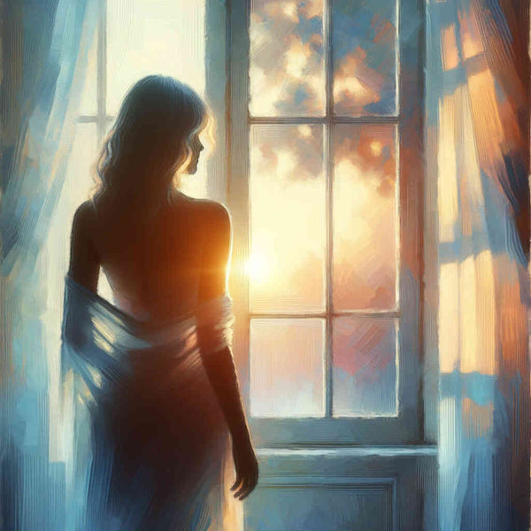 Malen nach Zahlen - Frau am Fenster
