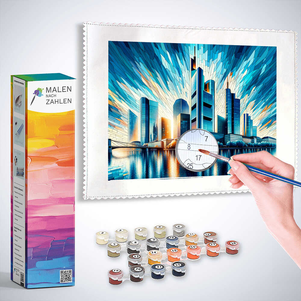 Malen nach Zahlen - Frankfurter Skyline