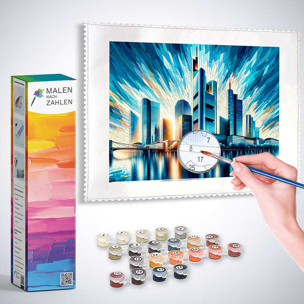 Malen nach Zahlen - Frankfurter Skyline