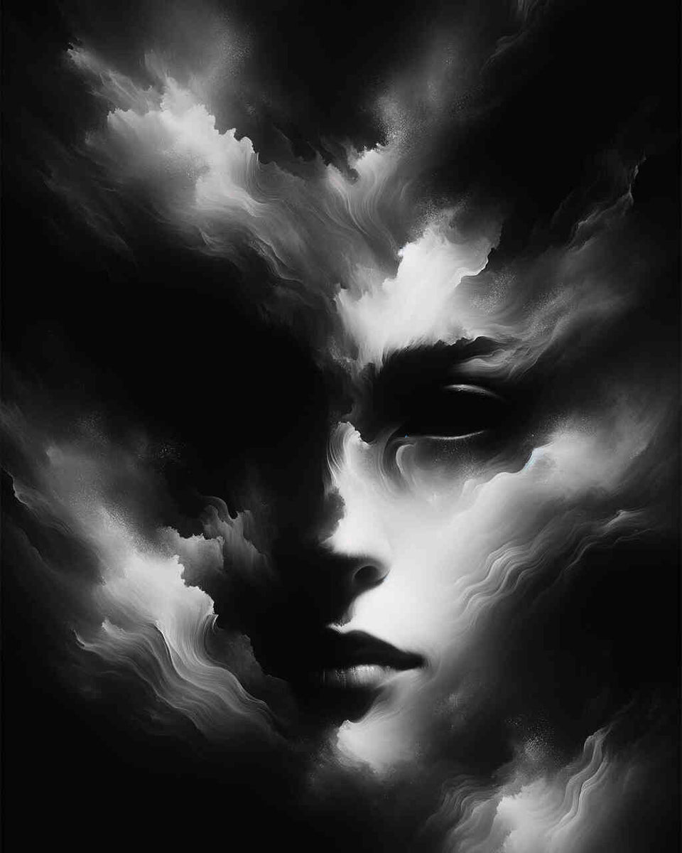 Malen nach Zahlen - Black and White Frau