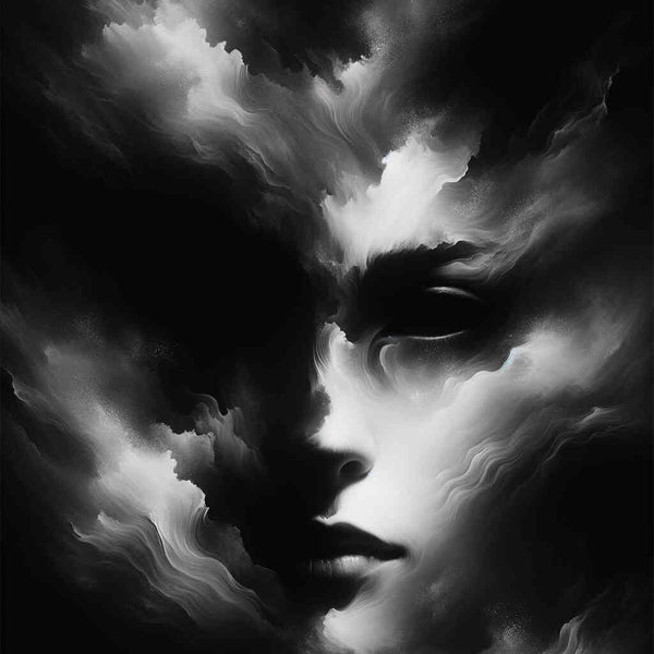 Malen nach Zahlen - Black and White Frau