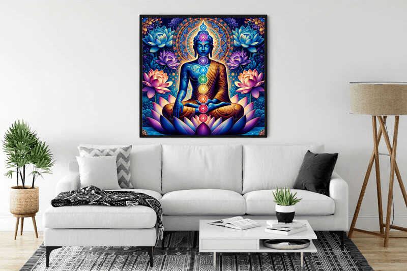 Malen nach Zahlen - Lotusblumen Buddha