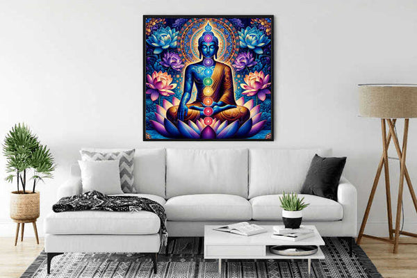 Malen nach Zahlen - Lotusblumen Buddha