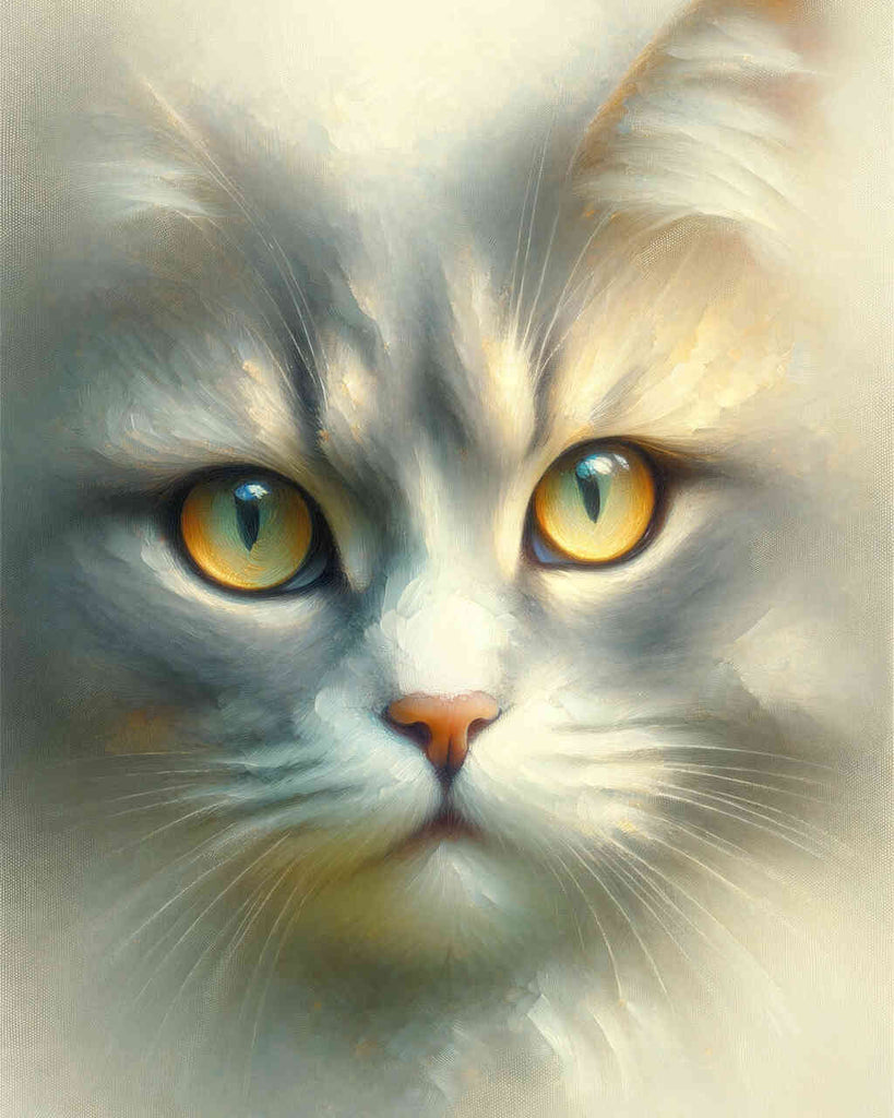 Malen nach Zahlen - Liebevolle Katze Porträt