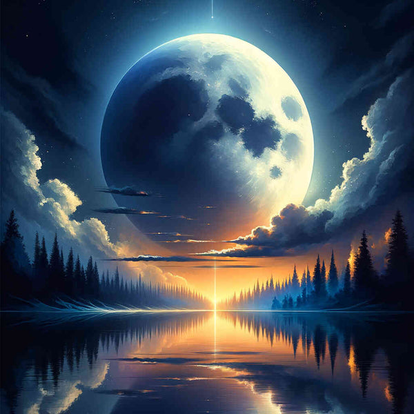 Malen nach Zahlen - Riesiger Vollmond