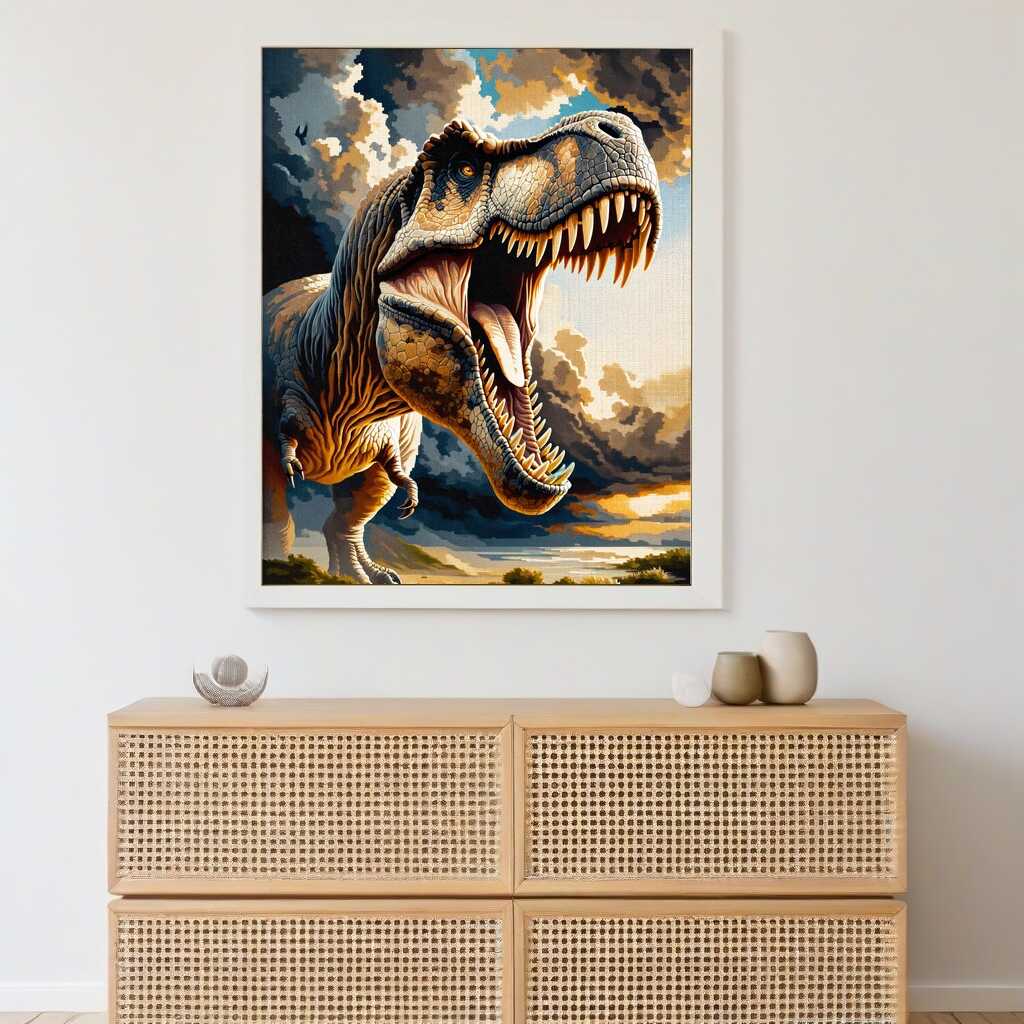 Malen nach Zahlen - Tyrannosaurus Rex Brüllt