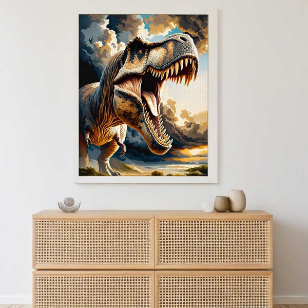 Malen nach Zahlen - Tyrannosaurus Rex Brüllt