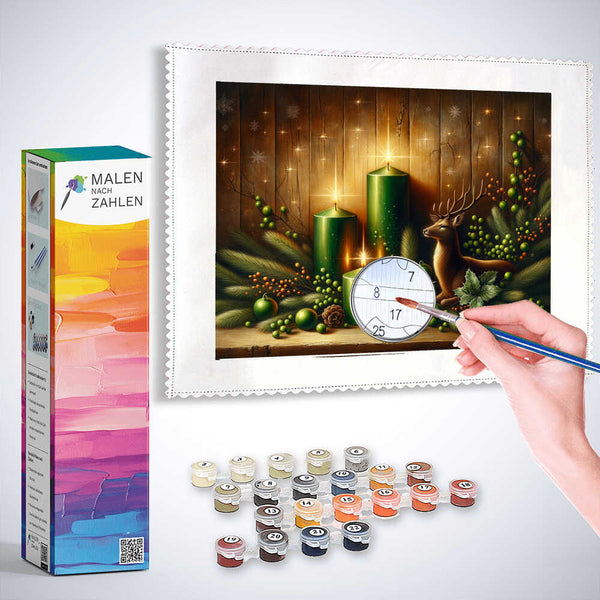 Malen nach Zahlen - Adventsgesteck