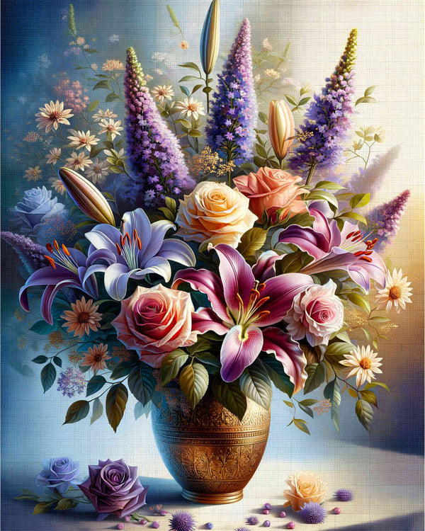 Malen nach Zahlen - Blumengesteck