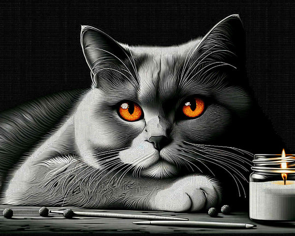 Malen nach Zahlen - Chilling Cat