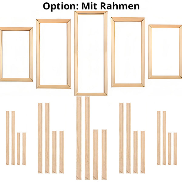 Malen nach Zahlen 5 teilig - Drachenblitz, Wolken - hochwertige Leinwand - multi5, neue_bilder