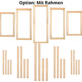 Malen nach Zahlen 5 teilig - Pinke Blumen vor Vulkan und Wald - hochwertige Leinwand - multi5, neue_bilder