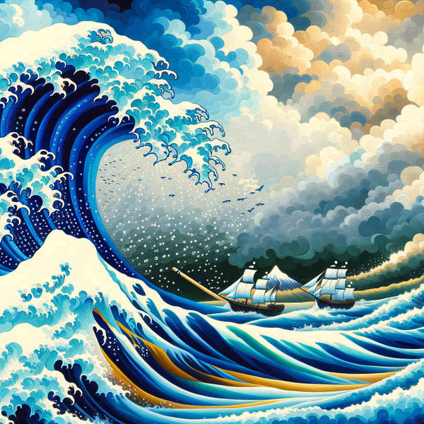 Malen nach Zahlen - Meereswelle