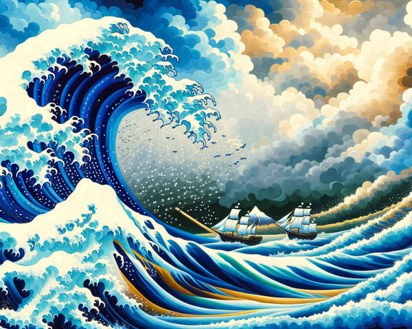 Malen nach Zahlen - Meereswelle