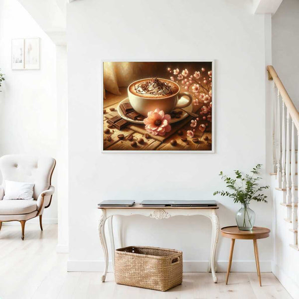 Kaffee mit Blume – Malen nach Zahlen