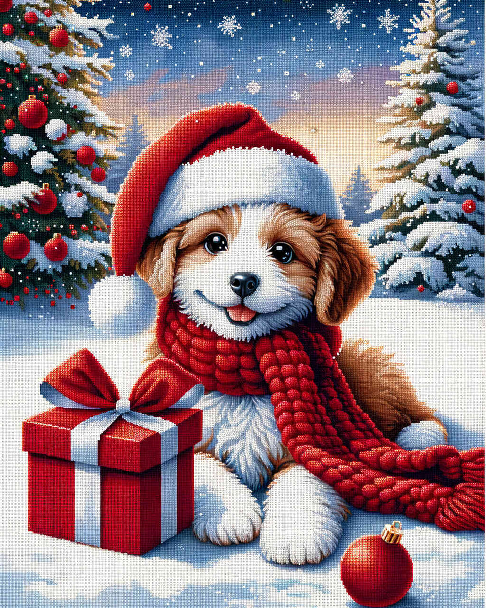 Malen nach Zahlen - Weihnachtsgeschenk Hund