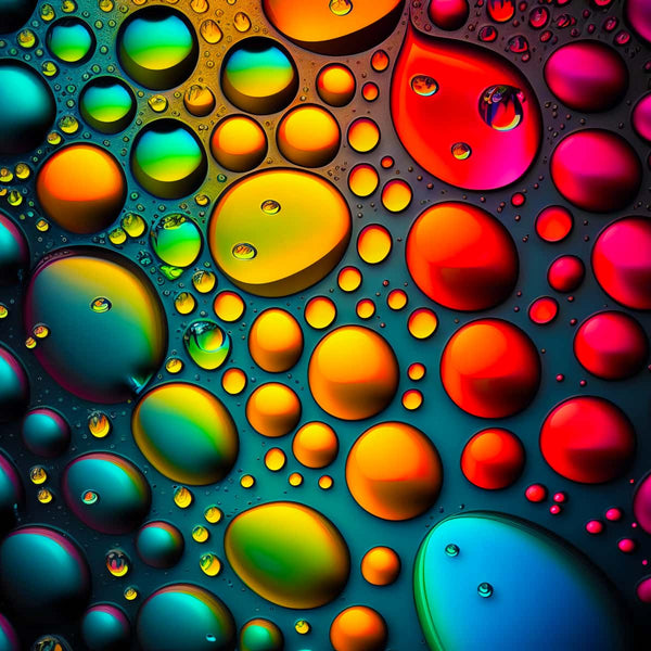 Colorful raindrops on canvas from AB Diamond Painting Kit - Bunte Regentropfen Part 2