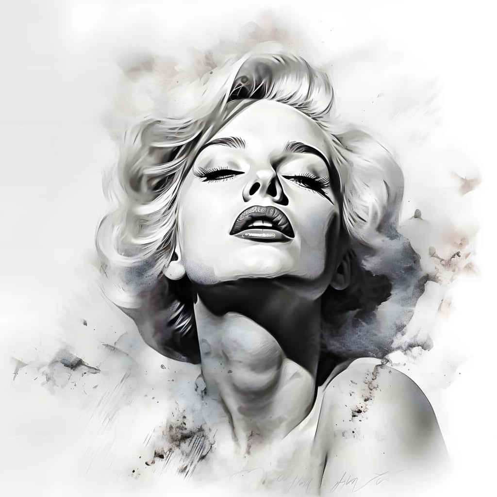 Malen nach Zahlen - Marilyn Monroe - hochwertige Leinwand - 170523, Menschen, Neu eingetroffen, Quadratisch