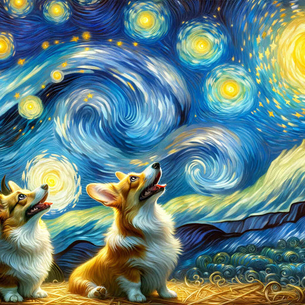 Malen nach Zahlen - Sternenhimmel, Corgi